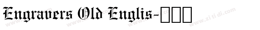 Engravers Old Englis字体转换